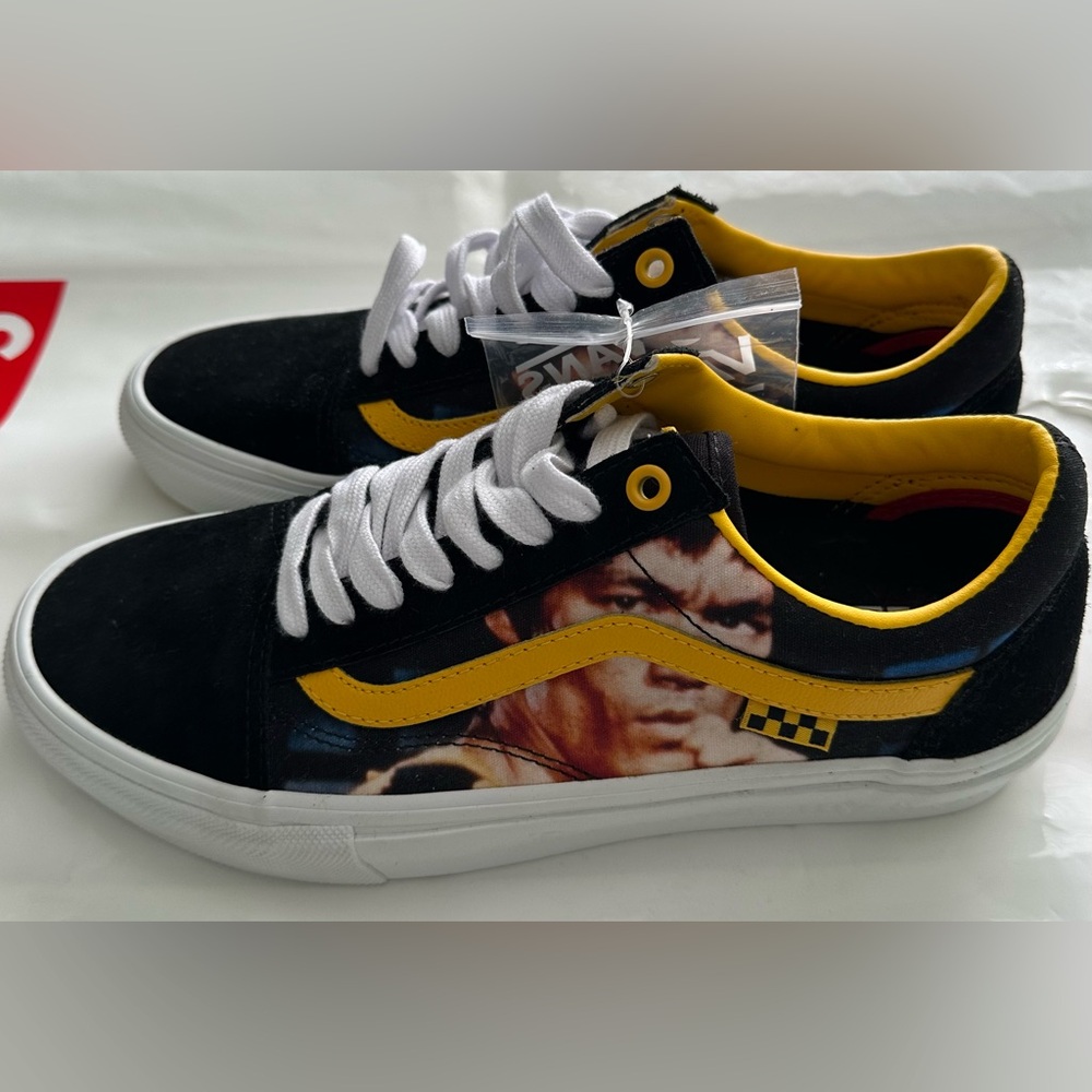 NWOT Vans Men's Skate Old Skool Bruce Lee Black Yellow Shoe Size Men’s 9